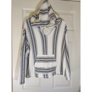 Ocean drive beachy boho pullover hooded sweatshirt size M